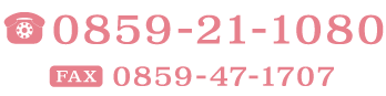 TEL0859-21-1080 FAX0859-47-1707